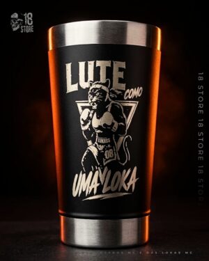Copo Térmico Lute Como Uma Loka - Pantera Preto Único