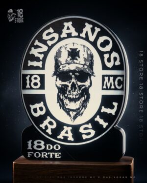 Luminária 3d Brasão Insanos 18x13