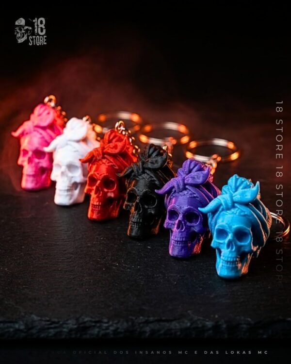 Chaveiro 3d Caveira Lokas Diversos