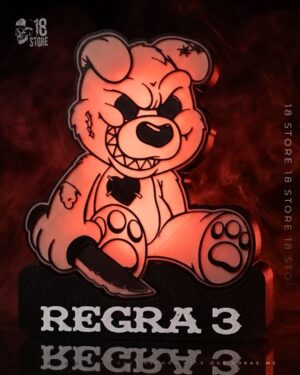 Luminária 3d Urso Regra 3 18x13
