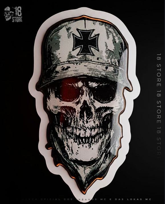 Adesivo Caveira Resinado